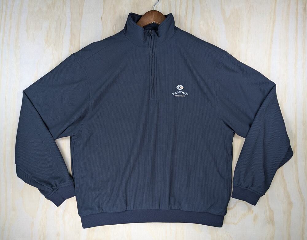 Forrester's Men's Large Bandon Dunes Golf 1/4 Zip Pullover Black